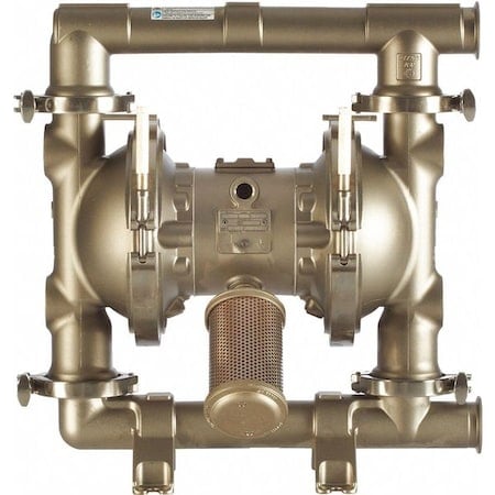 Double Diaphragm Pump, 316 Stainless Steel, PTFE, 41 gpm GPM 180 Degrees F MPN:SPFG10SST