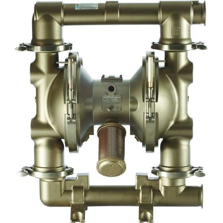Double Diaphragm Pump, 316 Stainless Steel, PTFE, 120 gpm GPM 180 Degrees F MPN:SPFG15SST