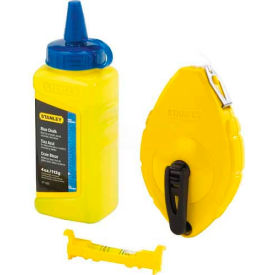 Stanley 47-442 Chalk Line Reel With 4 Oz. Blue Chalk & Plastic Line Level 47-442