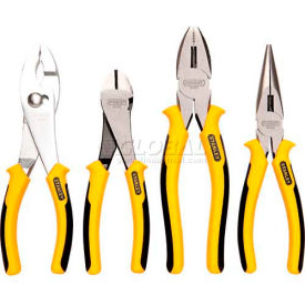 Stanley 84-058 4 Piece Plier Set (Long Nose Slip Joint Diagonal Linesman) 84-058