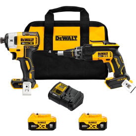 DeWalt® 20V MAX 2-Tool Combo Kit Brushless Drywall Screw Gun/Impact Driver DCK268P2