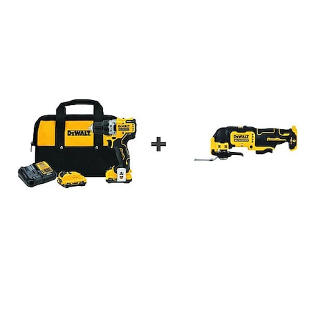 Drill, Cordless, 1, 500 RPM, 12V DC MPN:DCD701F2/DCS353B
