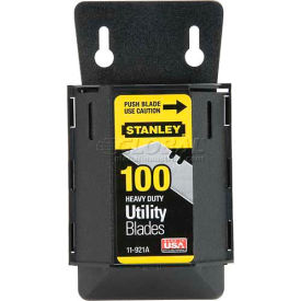 Stanley 11-921A Heavy Duty Utility Blades W/ Dispenser (100 Pack) 11-921A