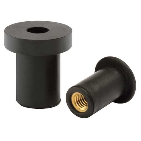 Rivet Nut, #8-32 Thrd Sz, 0.499 in L, Rubber, Protective Powder, 25 PK MPN:347012/666