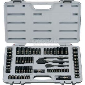 Stanley 92-824 69 PC. SAE/Metric Laser Etched Black Chrome Socket Set 92-824