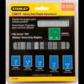 Stanley TRA700BN Heavy-Duty Narrow Crown Staple & Brad Asst 2500 Pk TRA700BN