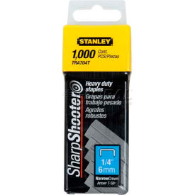 Stanley TRA704T Heavy-Duty Narrow Crown Staples 1/4