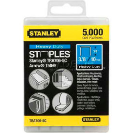 Stanley TRA706-5C Heavy-Duty Narrow Crown Staples 3/8