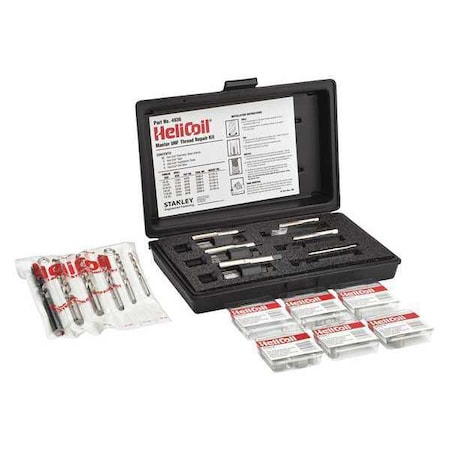 Free-Running Helical Insert Repair Kit, Helical Inserts, Plain 18-8 Stainless Steel, 60 Inserts MPN:4936