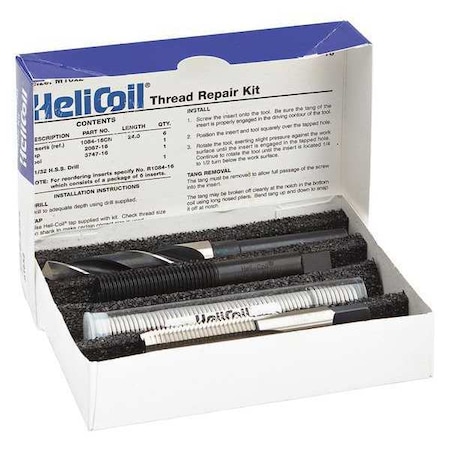 Free-Running Helical Insert Repair Kit, Helical Inserts, M16-2.00, Plain 18-8 Stainless Steel MPN:5403-16