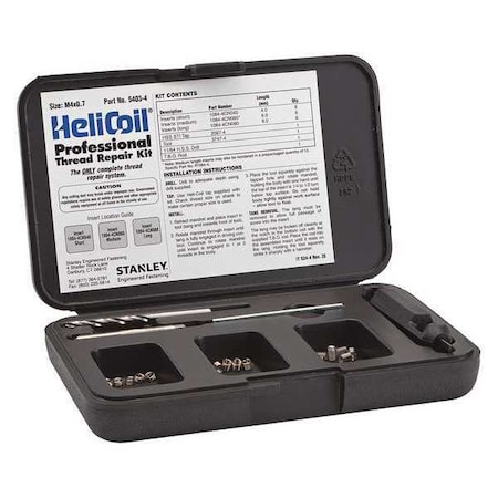 Free-Running Helical Insert Repair Kit, Helical Inserts, M4-0.70, Plain 18-8 Stainless Steel MPN:5403-4