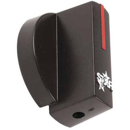 Control Knob, 1.7 in L x 1.65 in W, Alloy Steel, Black MPN:2R-Z1854