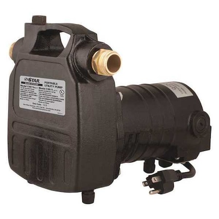 Transfer Pump, Pressure Booster, 1/2 HP, 115V, 1/2 HP, Cast iron MPN:CS511