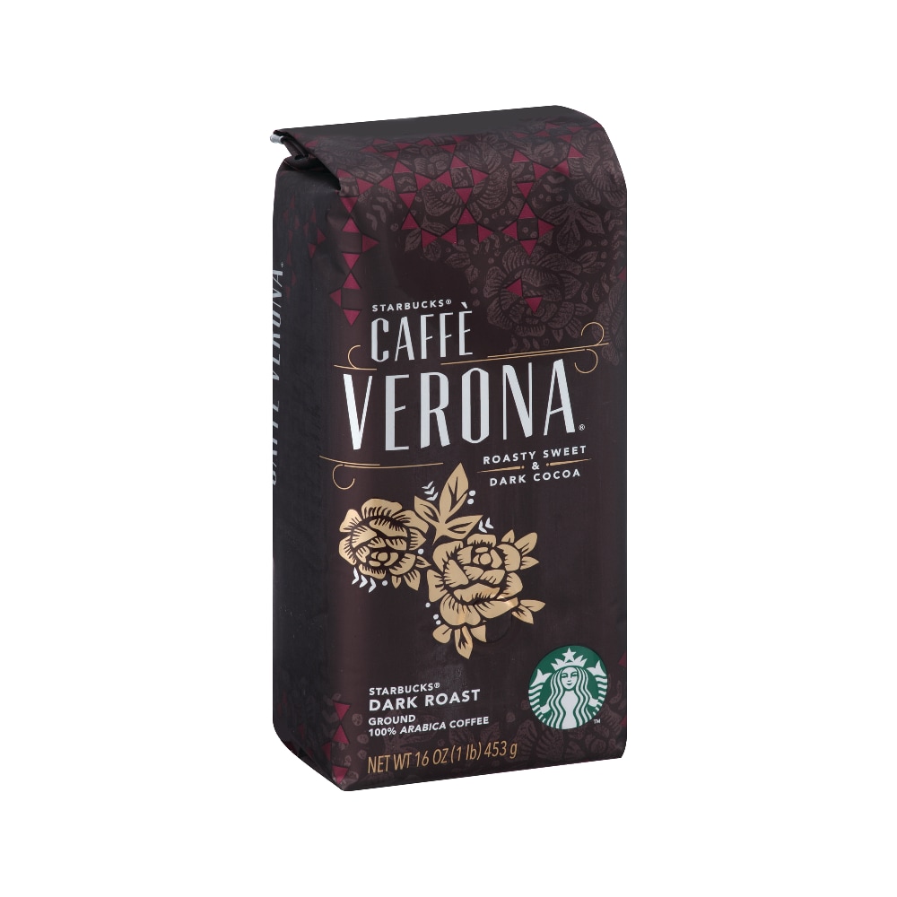 Starbucks Caffe Verona Ground Coffee, Dark Roast, 1 Lb Per (Min Order Qty 3) MPN:11018131