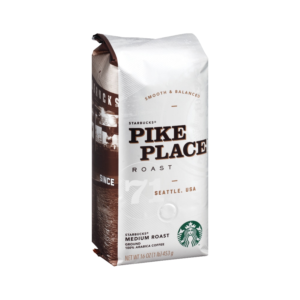Starbucks Pike Place Ground Coffee, Light Roast, 1 Lb Per Bag (Min Order Qty 3) MPN:11018186