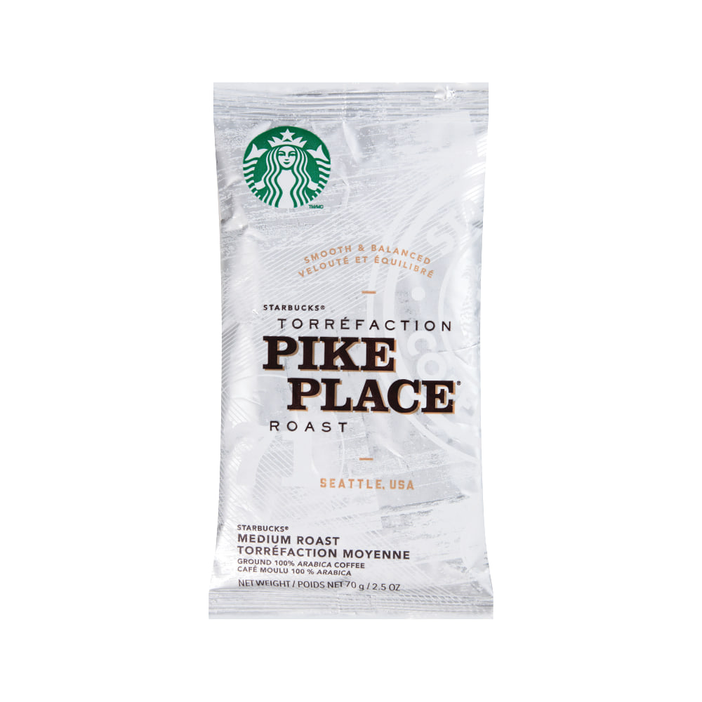 Starbucks Pike Place Ground Coffee, Dark Roast, 2.5 Oz Per Bag, Box Of 18 Packets MPN:11018197