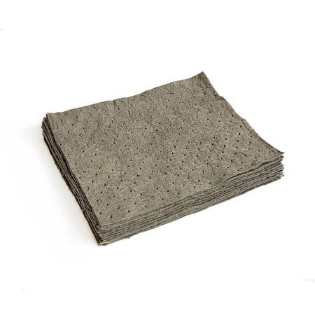 Sorbent Pad, 21 gal, 16 in x 18 in, Universal, Gray, Renewable Natural Fibers MPN:1SDGPB