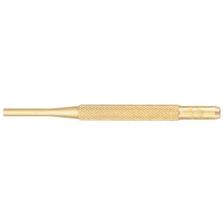 Brass Drive Pin Punch, 5/32 In Tip, 4 In L MPN:B565D