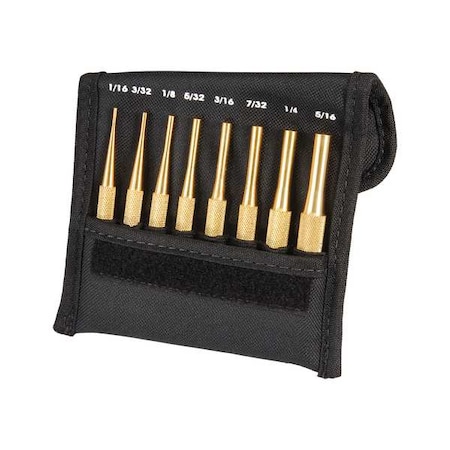 Drive Pin Punch Set, 8 Pieces, Brass MPN:SB565Z