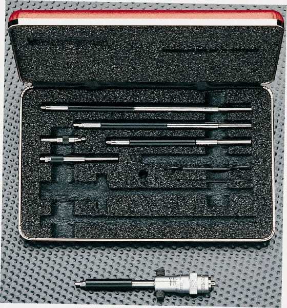 Mechanical Inside Micrometer Set: 50.00 to 800.00 mm Range, 10 Extension Rods MPN:56144