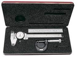 Machinist Caliper & Micrometer Kit: 4 pc, 0