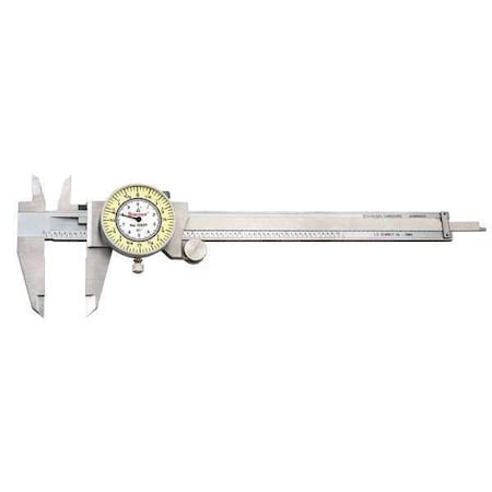 Dial Caliper w/Case, Fractional, 6 In MPN:1202F-6