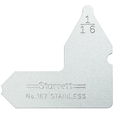 Radius Gage, 1/16 in, 1, Angle MPN:167-1/16
