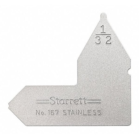 Radius Gage, Angle, 1, 3/32 in MPN:167-1/32