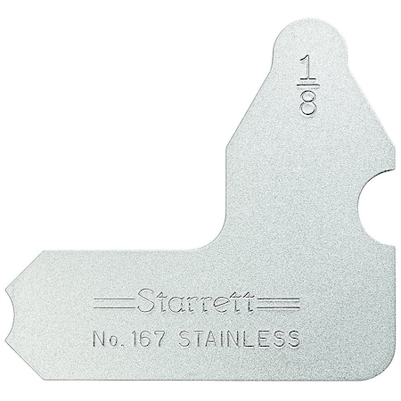 Radius Gage, Angle, 1, 1/8 in MPN:167-1/8