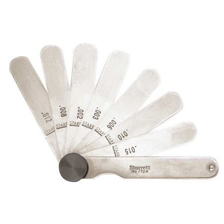 Thickness Gage, Straight, 0.0015-0.015 In MPN:172A