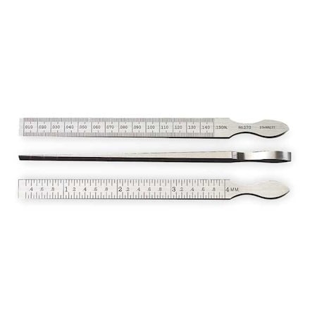 Taper Gage, 0.010-0.150 In, 6 1/4 In L MPN:270