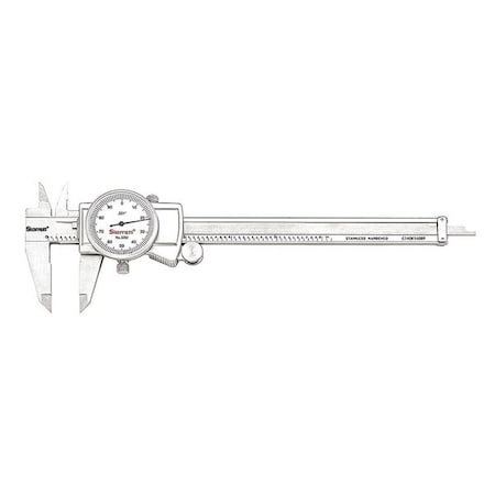 Dial Caliper w/Case, 6 In, White MPN:3202-6