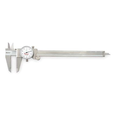 Dial Caliper w/Case, 8 In, White MPN:3202-8