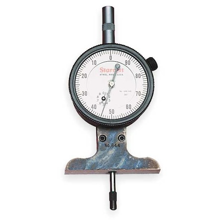 Dial Depth Gage, 3 In, 2 1/2 In Base MPN:644JZ