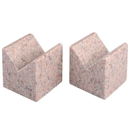 Granite V-Blocks, Pink, 5-Face, AA, 4x4x4, PR MPN:81534