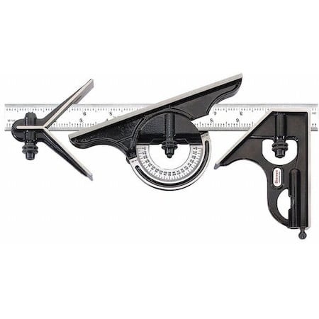 Combination Square Set, 12 In, 4 Pc MPN:C434-12-16R