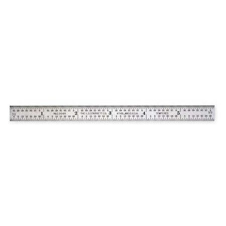 Steel Rule, Spring Tempered, 6 In, 4R Grad MPN:C604R-6