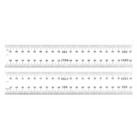 Ruler, Spring-Tempered Steel, 1800mm L MPN:C635-1800MM