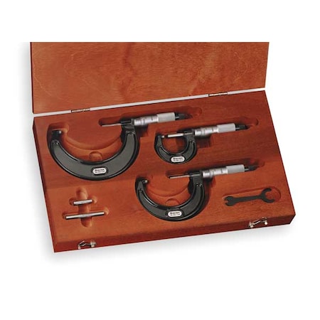 Micrometer Set, 0 to 3 In, 0.0001 In MPN:ST436.1AXFLZ