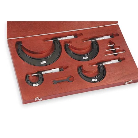 Micrometer Set, 0 to 4 In, 0.0001 In MPN:ST436.1BXRLZ
