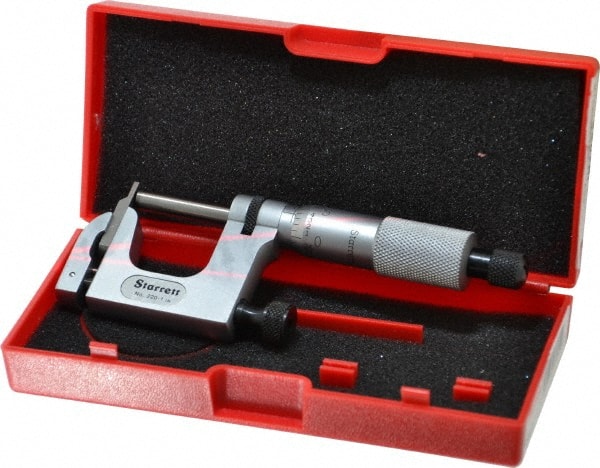 0 to 1 Inch Range, Carbide Face, Satin Chrome Coated, Mechanical Multi Anvil Micrometer MPN:66430