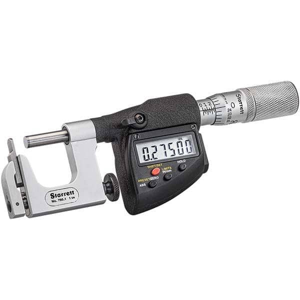 Electronic Multi-Anvil Micrometer with Round and Flat Anvil MPN:790.1AFL-1