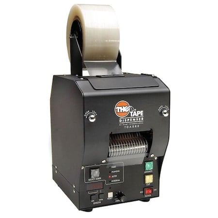 Tape Dispenser, 3 1/8 in Max. Tape Width. 9 in Tape Core Dia, Black MPN:TDA080-NM