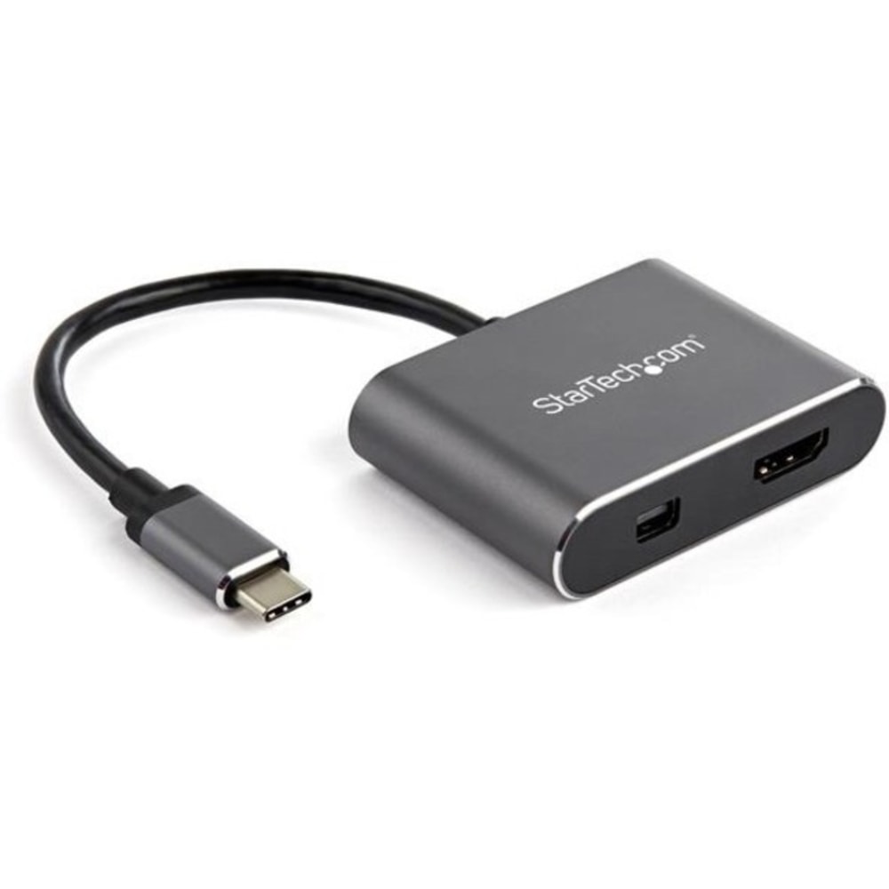 StarTech.com USB C Multiport Video Adapter - 4K 60Hz USB-C to HDMI 2.0 or Mini DisplayPort 1.2 Monitor Display Adapter - CDP2HDMDP MPN:CDP2HDMDP