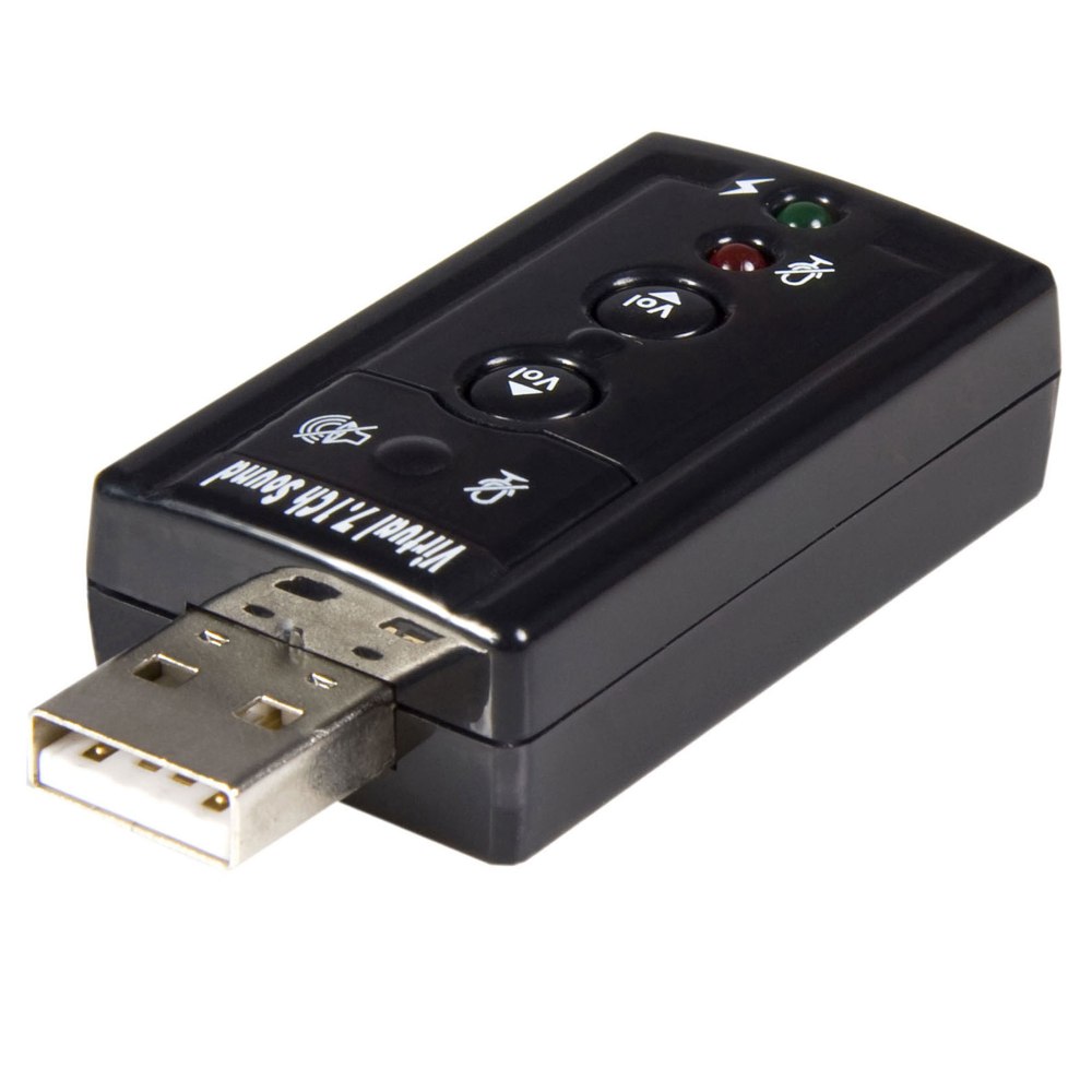 StarTech.com Virtual 7.1 USB Stereo Audio Adapter External Sound Card - Sound card - stereo - USB 2.0 - ICUSBAUDIO7 - Sound card - stereo - USB 2.0 - MPN:ICUSBAUDIO7