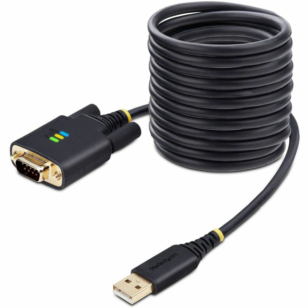 StarTech.com 10ft (3m) USB to Serial Adapter Cable, COM Retention, FTDI, DB9 RS232, Interchangeable DB9 Screws/Nuts, Windows/macOS/Linux MPN:1P10FFC-USB-SERIAL
