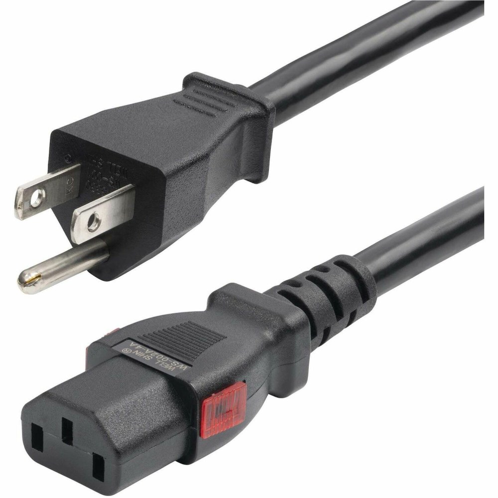 StarTech.com 12ft (3.6m) Heavy Duty Power Cord, NEMA 5-15P to Locking C13 AC Power Cable, 15A 125V, 14AWG, UL Listed MPN:27LC-4B00-POWER-CORD
