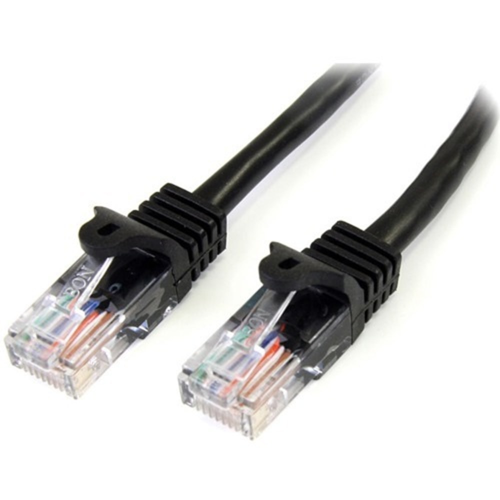 StarTech.com Snagless Cat5e UTP Patch Cable - RJ-45 (M) - RJ-45 (M) - 100 ft - UTP - ( CAT 5e ) - black - 45PATCH100BK MPN:45PATCH100BK