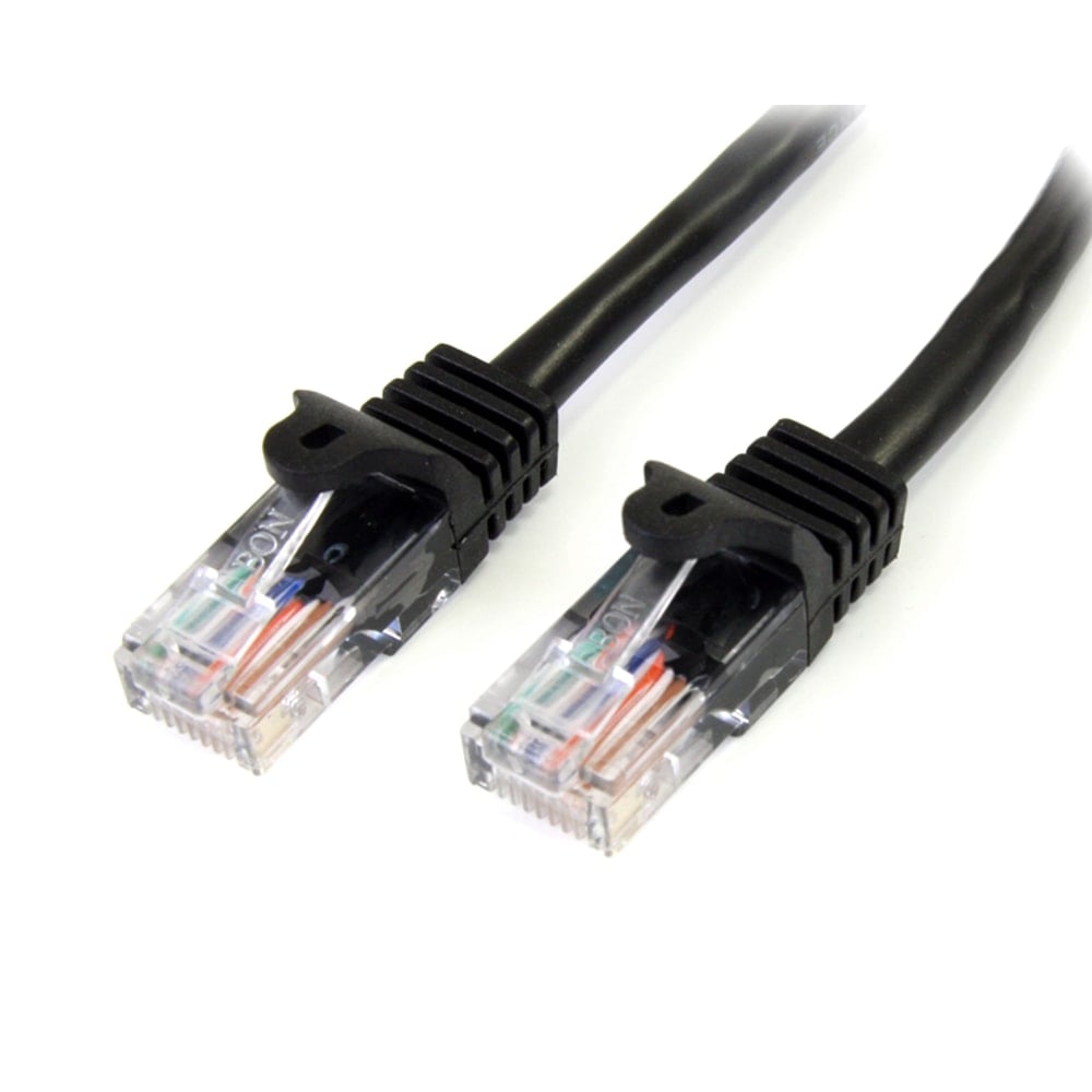 StarTech.com 10 ft Black Cat5e Snagless UTP Patch Cable - 10ft Cat5e Patch Cable - 10ft Cat 5e Patch Cable - 45PATCH10BK MPN:45PATCH10BK