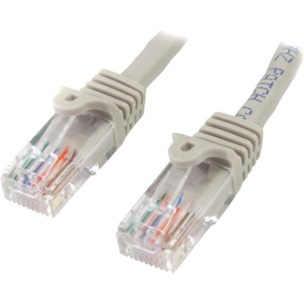 StarTech.com 15 ft Gray Snagless Cat5e UTP Patch Cable - 15ft Cat5e Patch Cable - 15ft cat 5e patch cable - 45PATCH15GR MPN:45PATCH15GR